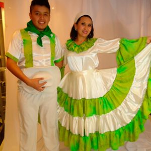 Cumbia beige verde hombres