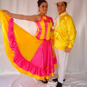 Cumbia corset amarillo hombres