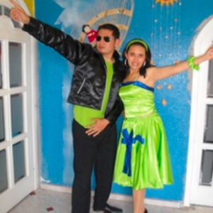 Modelo rock and roll verde hombres