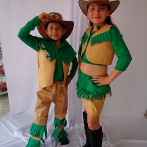 Modelo vaqueros verde niñas