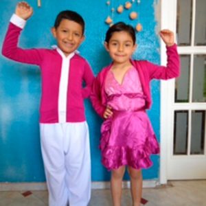 Traje bolero morado niñas